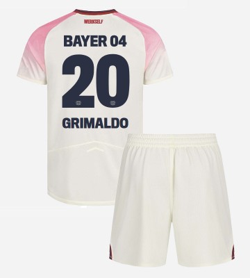 Bayer Leverkusen Alejandro Grimaldo #20 Dětské Venkovní Dres 2025-26 Krátký Rukáv (+ trenýrky)